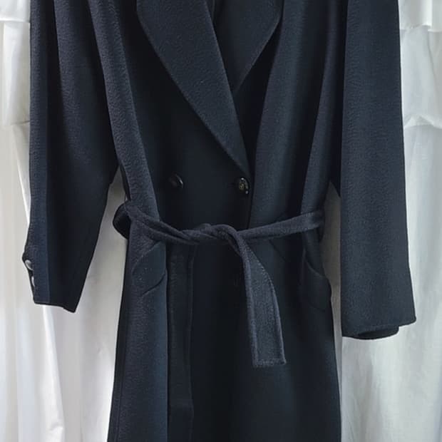 캐시미어 100 블랙 코트