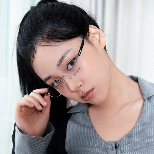 2000아카이브스 비비 BIBI 콜라보 긱시크 무테 티타늄 빈티지 안경