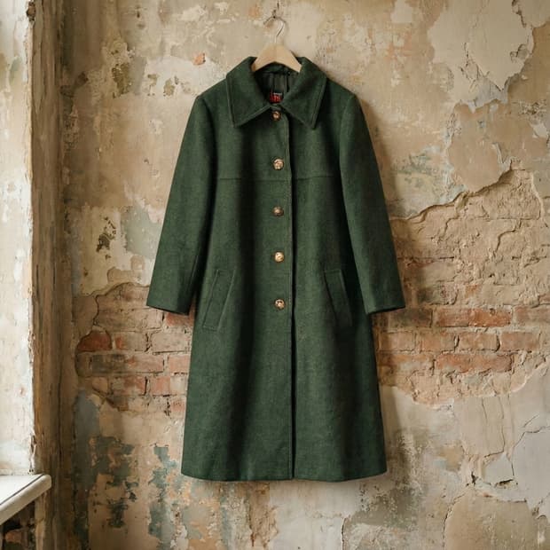 모스그린 티롤리안 롱 울코트