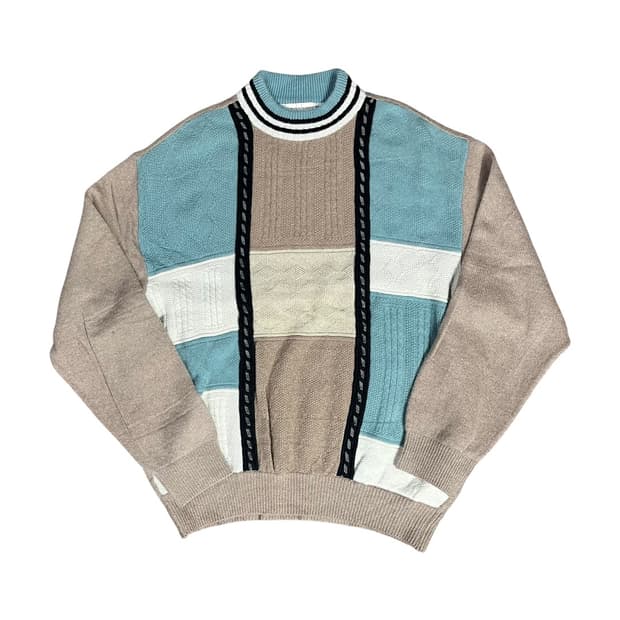 [JPN] 빈티지 컬러블록 니트