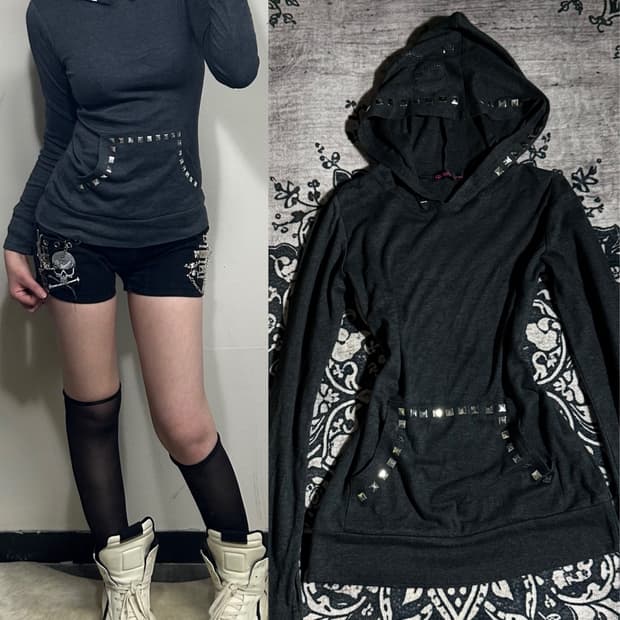 Rose fanfan stud hoodie