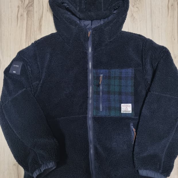 K2 비숑 트위드 리버시블 다운 자켓