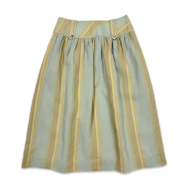 빈티지 플레어 미디 스커트