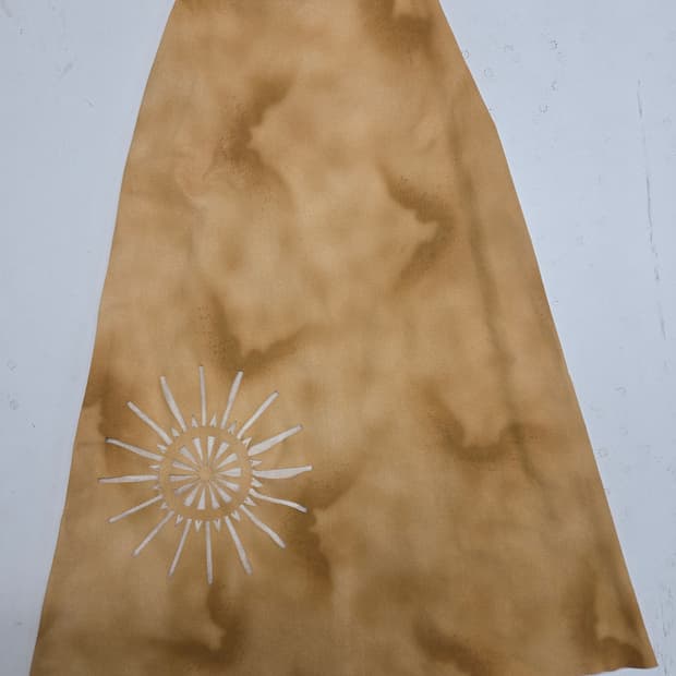 플랜테이션 스웨이드롱 스커트 썬 컷아웃 이세이미야케