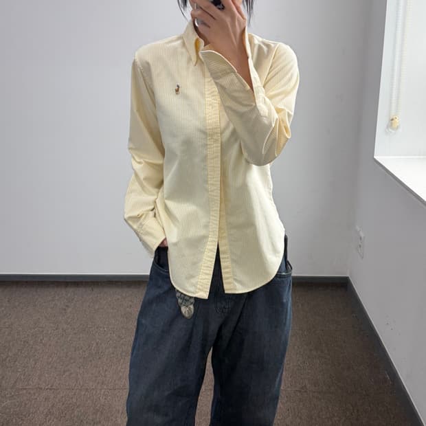 Polo 폴로 멀티포니 라이트 옐로우 스트라이프 셔츠