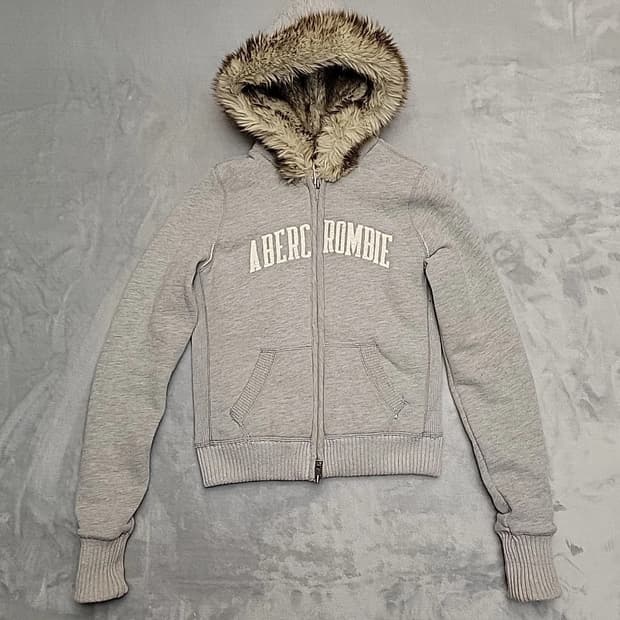 아베크롬비 앤 피치 Y2K 빈티지 퍼 후드 집업