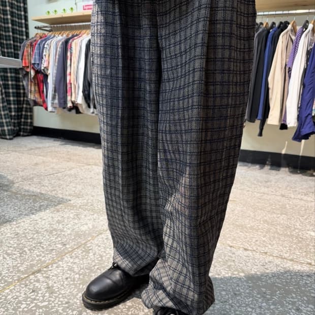 [M] 90’s 꼼데가르송 옴므 린넨 스트라이프 카브라 팬츠