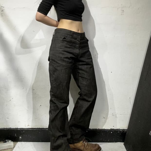 일본 빈티지 브라운 타케오 데님 팬츠 