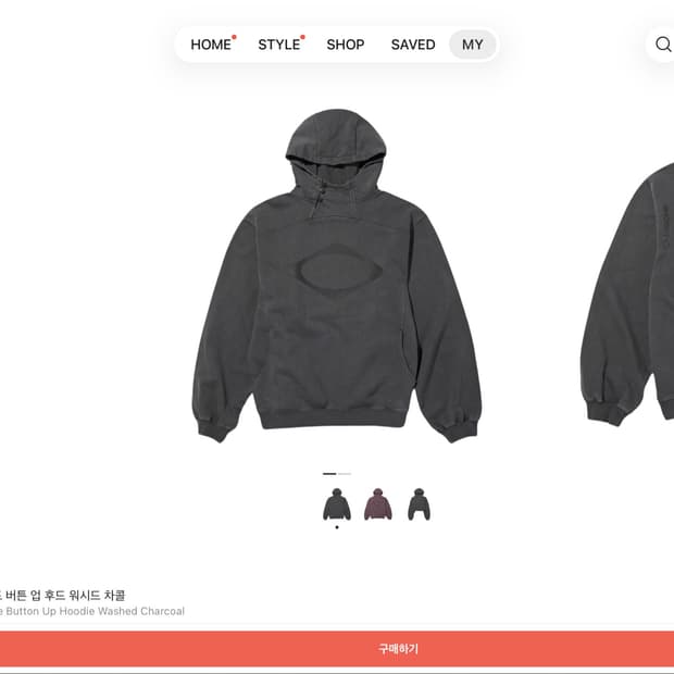 미스치프 후드티 차콜 M