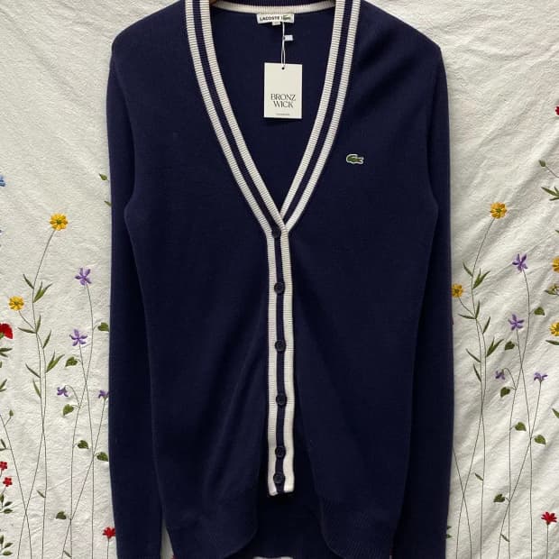 라코스테 브이넥 가디건 (Woman XS) / [11626]