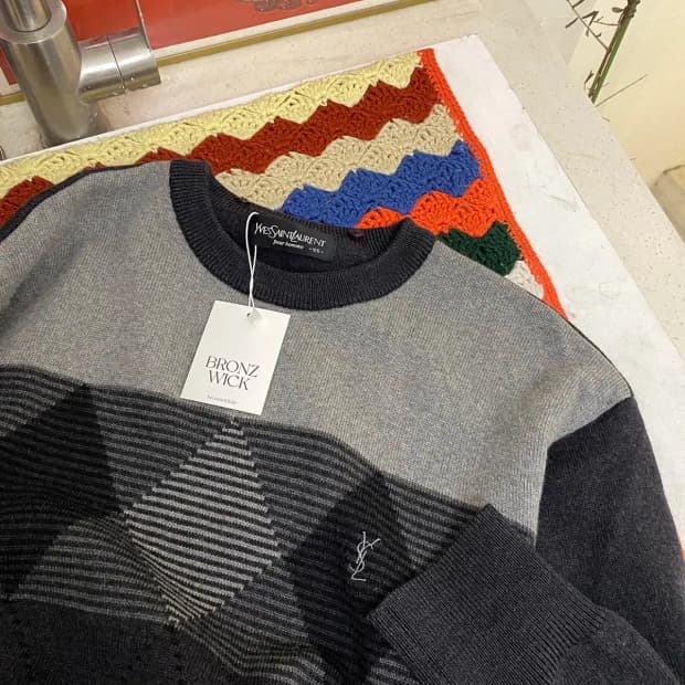 입생로랑 라운드 패턴 니트 (Man M ) / [11844]