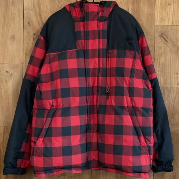 스투시 체크 후드 다운점퍼 (B0350)