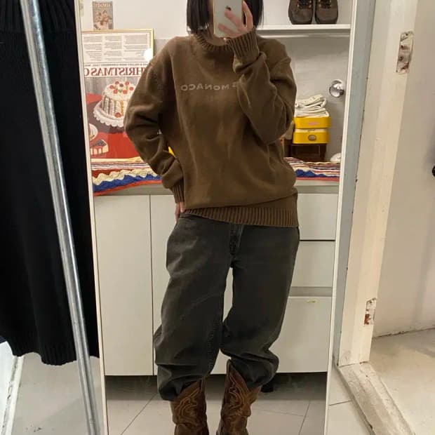 클럽모나코 라운드 니트 Man L [12149]