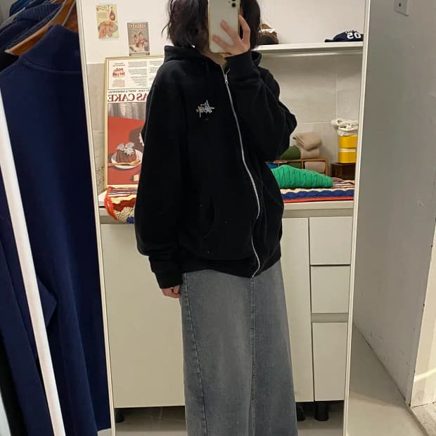 스투시 로고 후드집업 (Man M)  [12193]