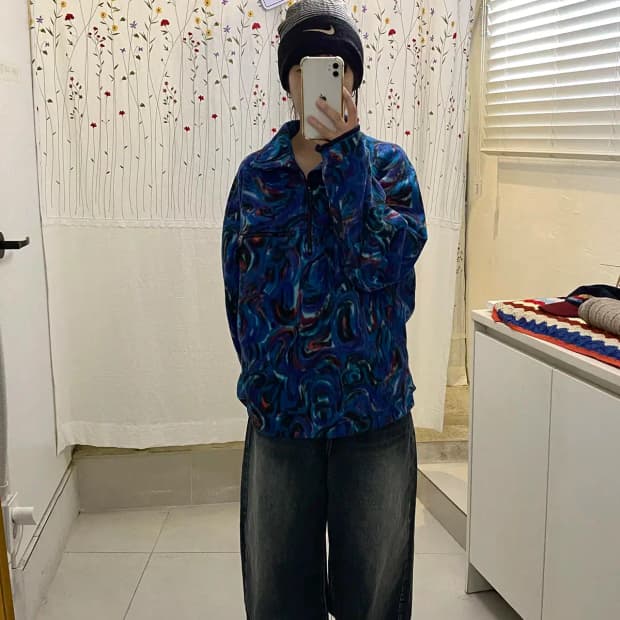 나이키 패턴 반집업 후리스 (Man L)  [12295]