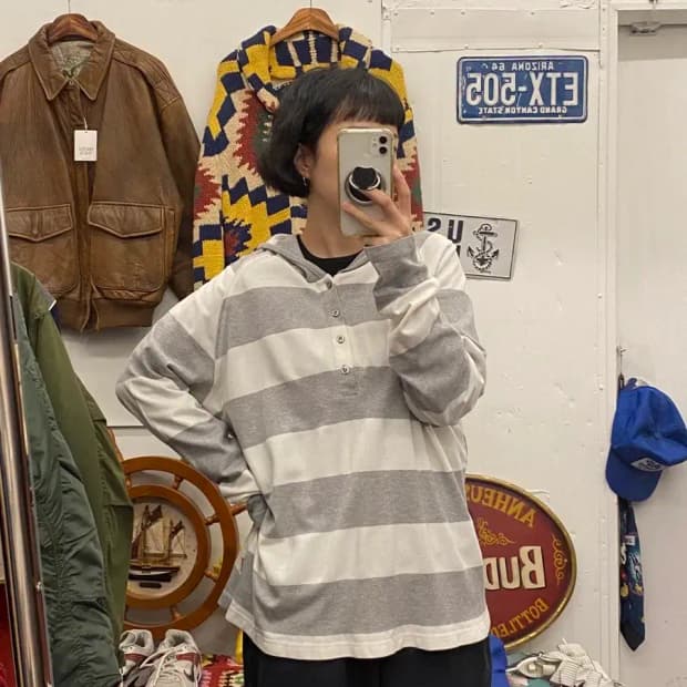 휴고보스 스트라이프 후드티(12353)