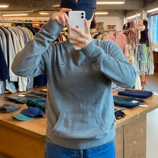 라코스테 라운드 니트 (Woman M) B0916