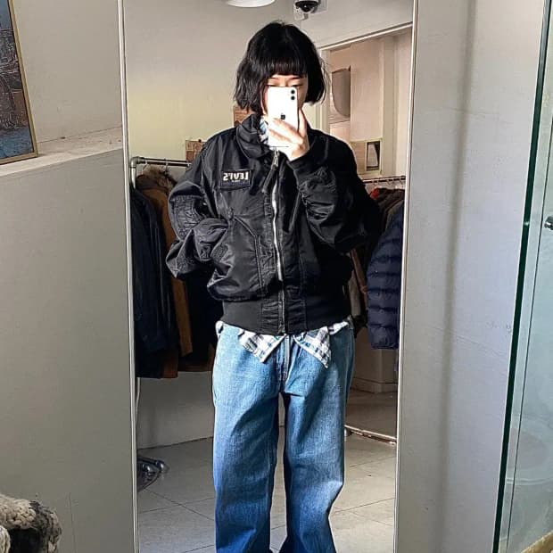 리바이스 패치 항공 점퍼 (Man M) 12452