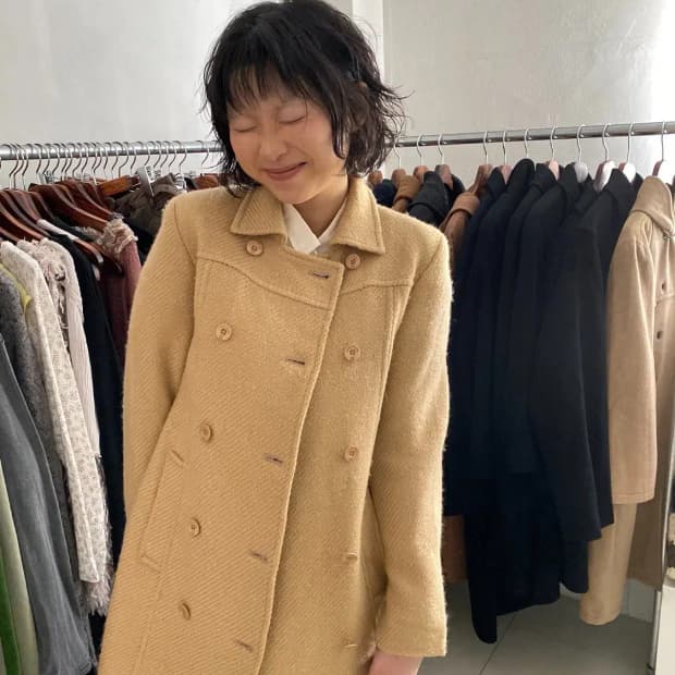 꾸레쥬 버튼 롱코트 (Woman S) 12581