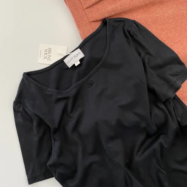 꾸레쥬 라운드 반팔 티 (Woman S) 10695