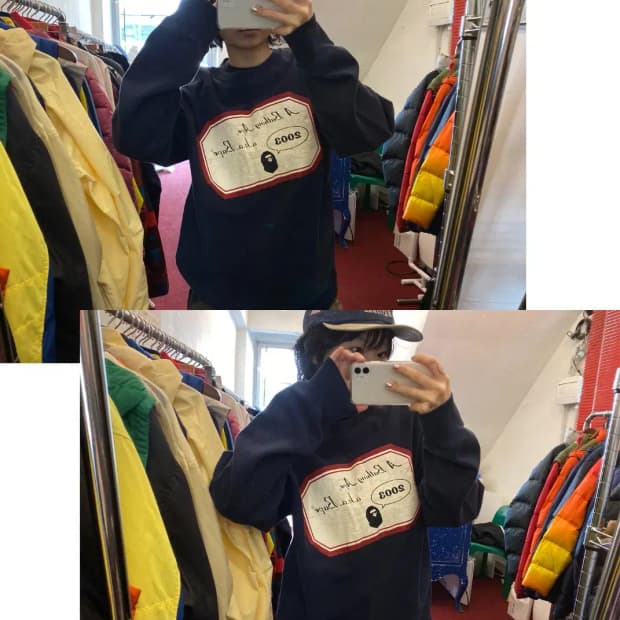 베이프 기모 맨투맨 (Man L) 12714