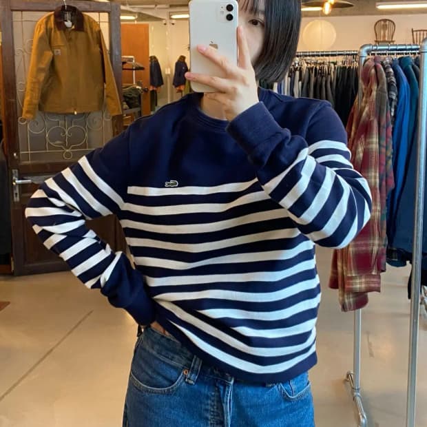 라코스테 스트라이프 티셔츠 (Man S) B1207