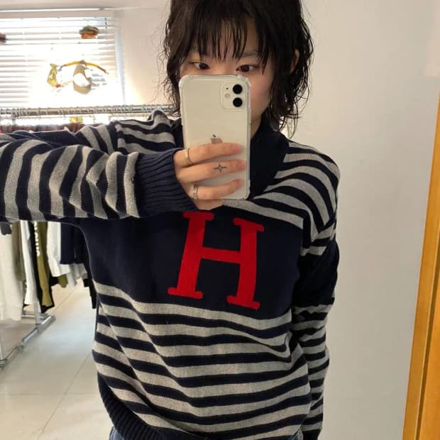 타미 힐피거 브이넥 니트 (Man XS) 12956