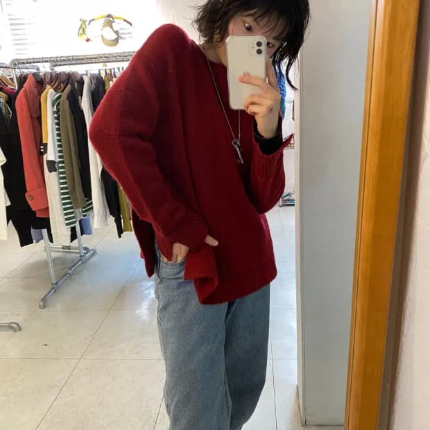 로로피아나 캐시미어 트임 니트 (Woman L) 12973