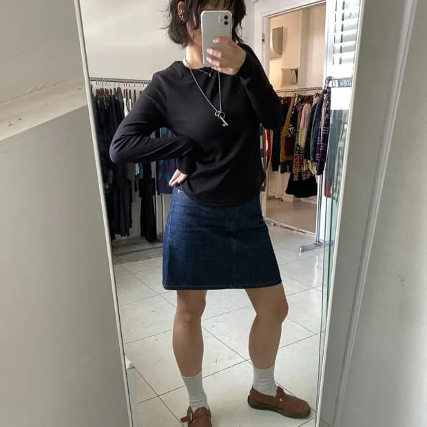 아페쎄 데님 스커트 (28 inch) 12972