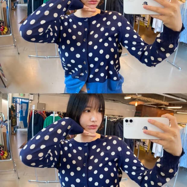 꼼데가르송 도트 가디건 (Woman M) B1445