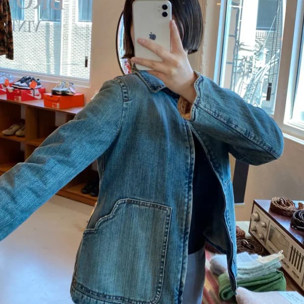 디케이엔와이 데님 자켓 (Woman M) B1443