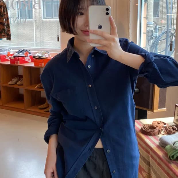 버버리 솔리드 셔츠 (Woman L) B1467