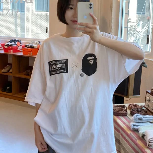 베이프 1/2 티셔츠 (Man 2XL) B1521