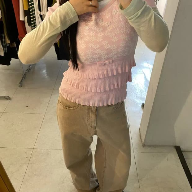 꾸레쥬 1/2 러플 티셔츠 (Woman M) 13158