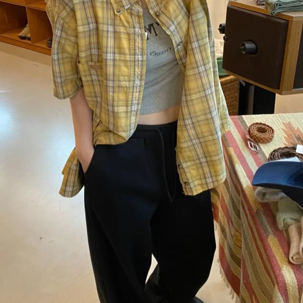 칼하트 1/2 체크 셔츠 (Man XL) B1597