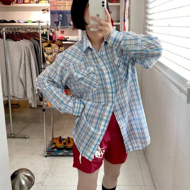 리바이스 체크 셔츠 (Man XL) R05