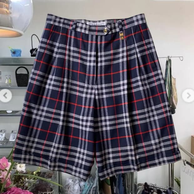 버버리 하프 체크 팬츠 (29) AB0208