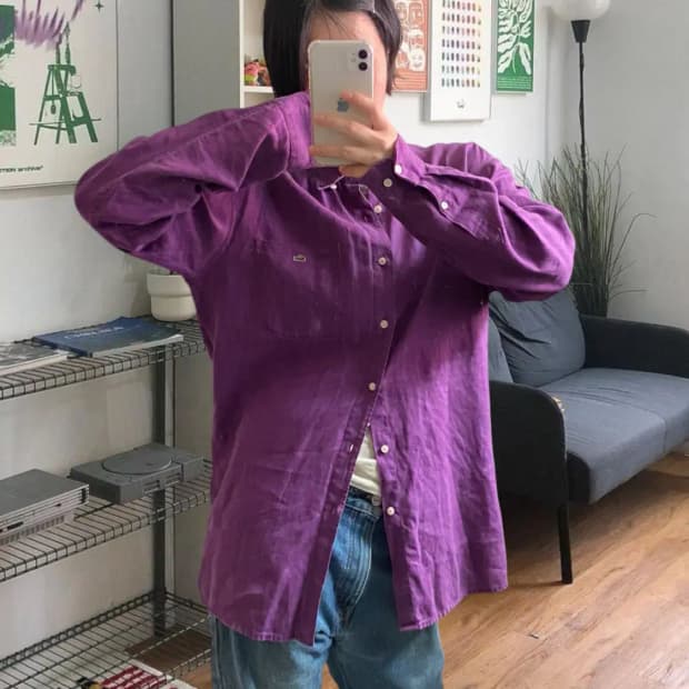 라코스테 린넨 셔츠 (Man L) AB0325