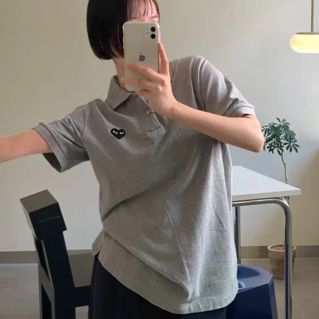 꼼데가르송 카라 1/2 티셔츠 (Man S) AB0353