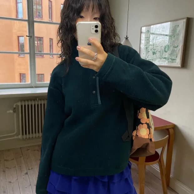 노스페이스 플리스 스냅티 (Man M) AB0397