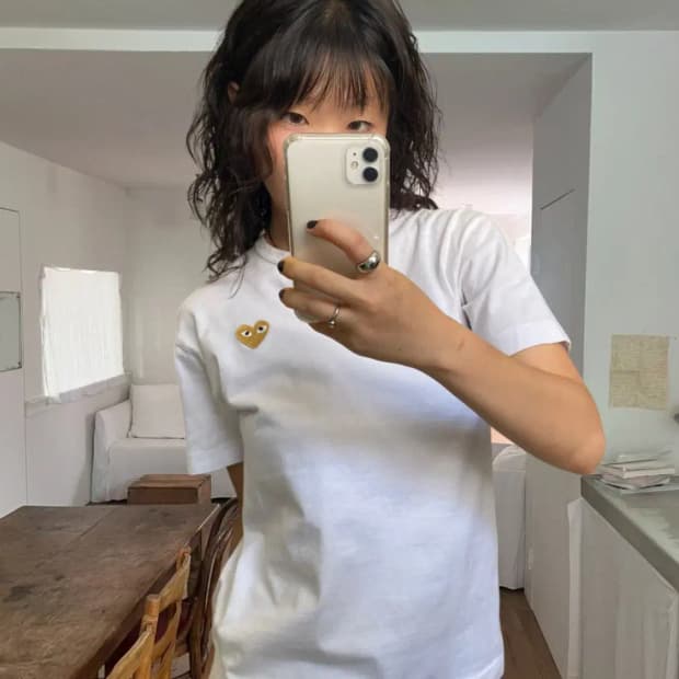 꼼데가르송 1/2 티셔츠 (Woman M) AB0468