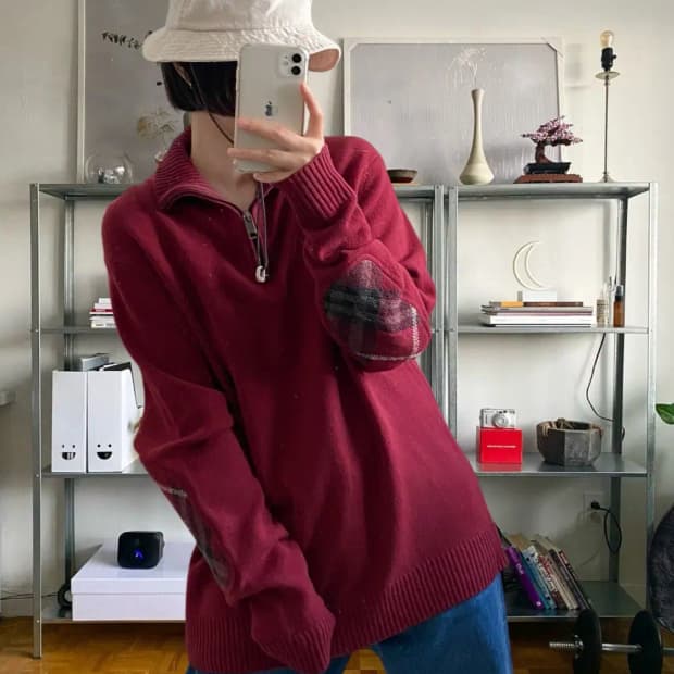 버버리 하프 집업 니트 (Man M) AB0507