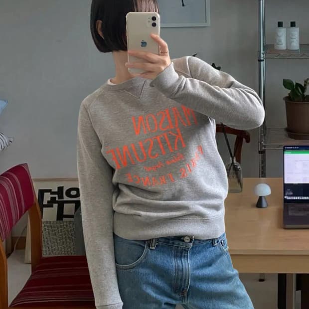 메종 키츠네 스웻셔츠 (Woman M) AB0521