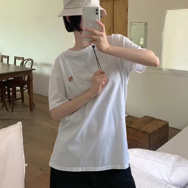 메종 키츠네 1/2 티셔츠 (Man M) AB0555