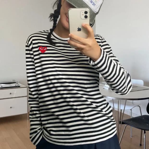 꼼데가르송 스트라이프 티셔츠 (Man M) AB0605