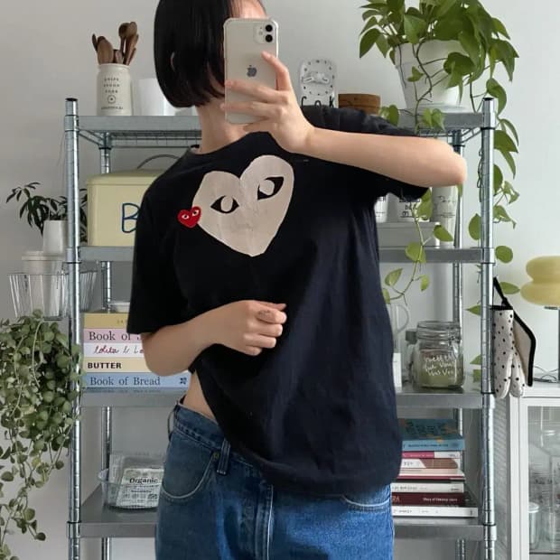 꼼데가르송 1/2 티셔츠 (Woman L) AB0627