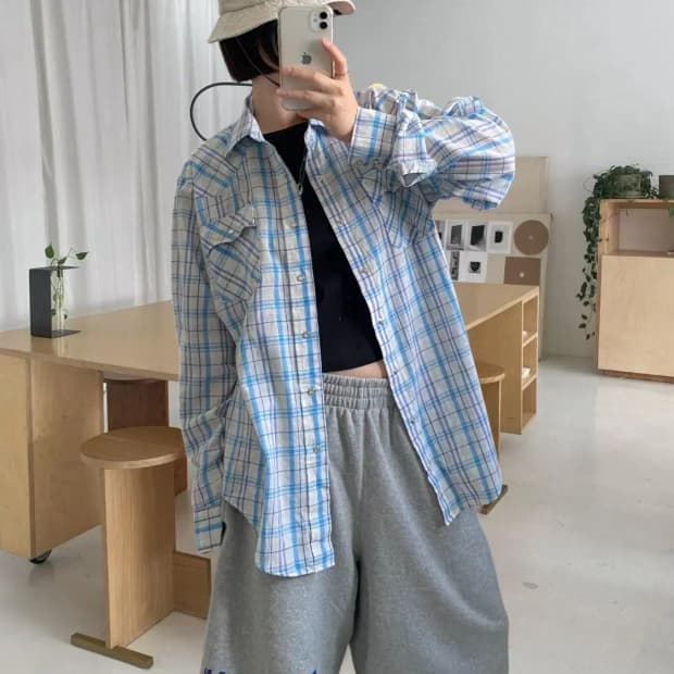 리바이스 체크 셔츠 (Man XL) AB0639