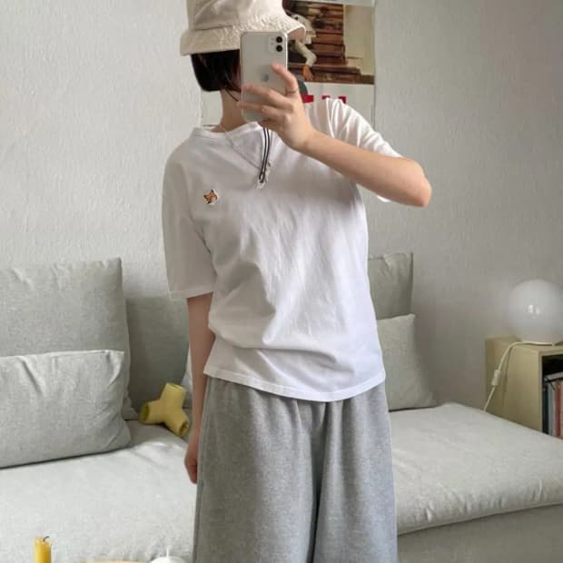 메종 키츠네 1/2 티셔츠 (Man M) AB0634