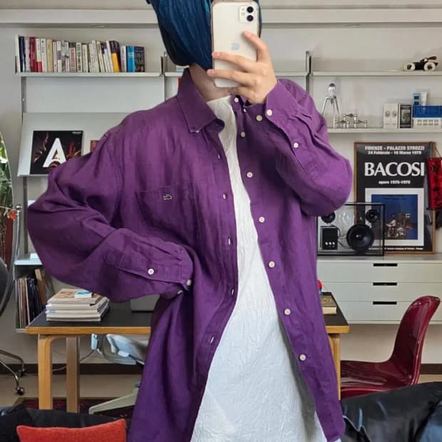 라코스테 린넨 셔츠 (Man L) AB0659