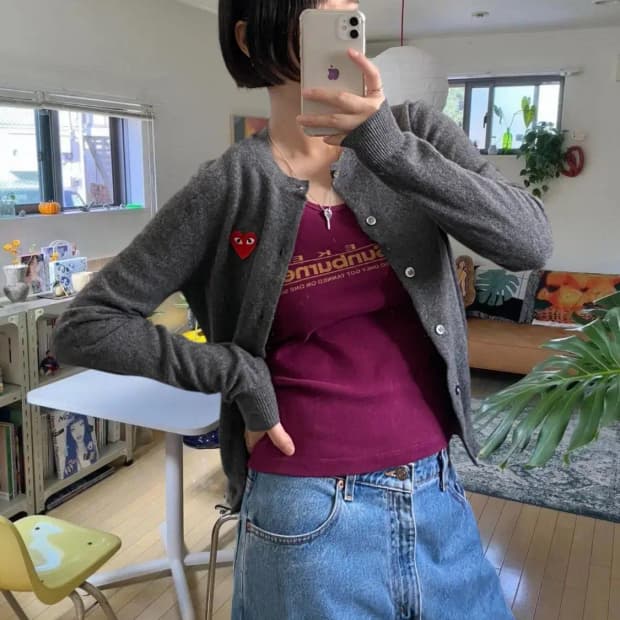 꼼데가르송 가디건 (Woman L) AB0708